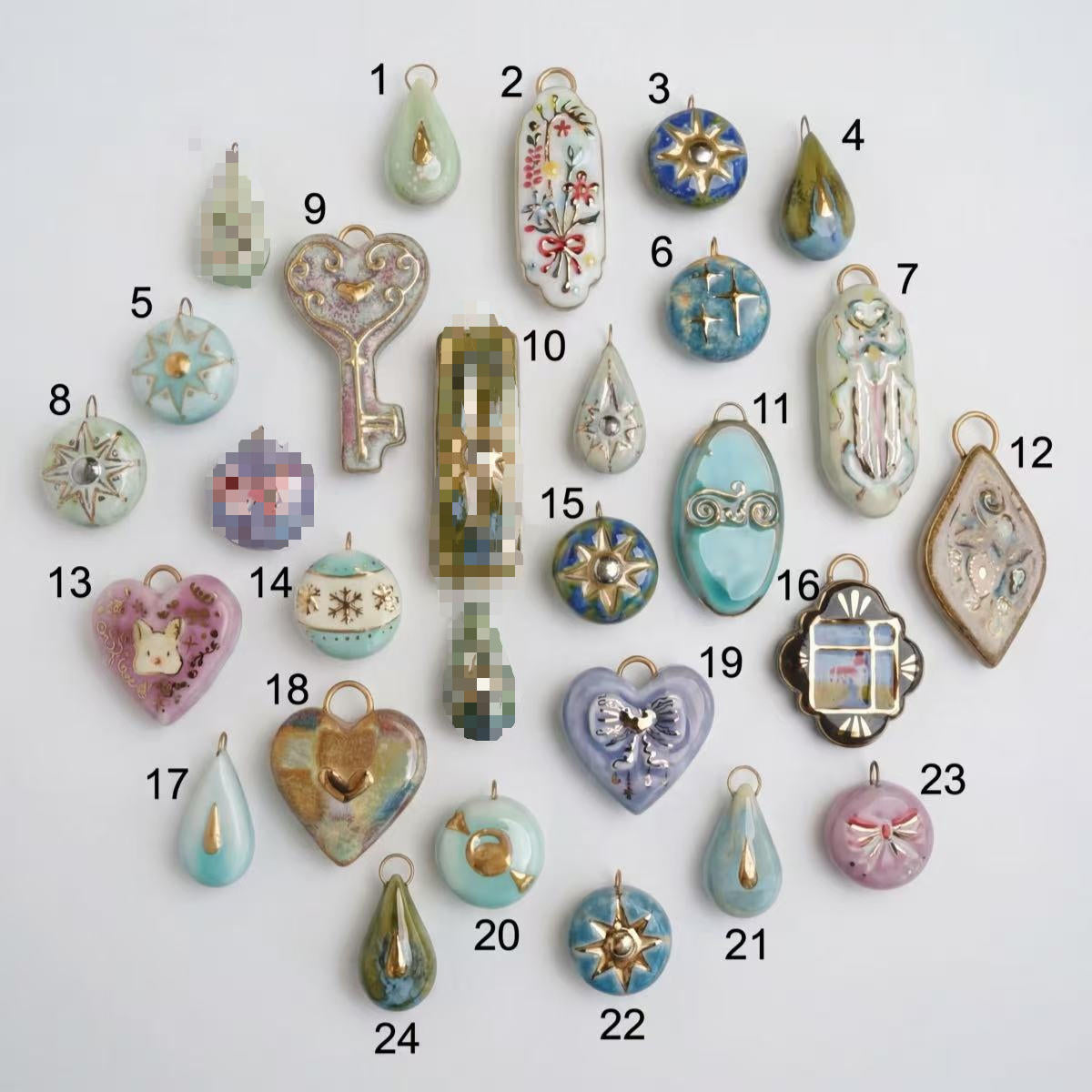 Pendentif d'accessoire de goutte d'eau Cœur aimant