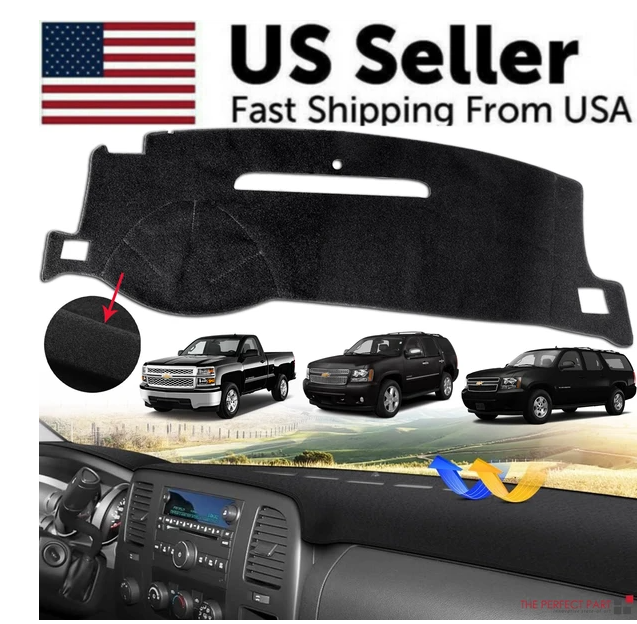 Fit for Chevy Silverado Tahoe Suburban 2007-2014 US Dashboard Pad Dash Cover Mat