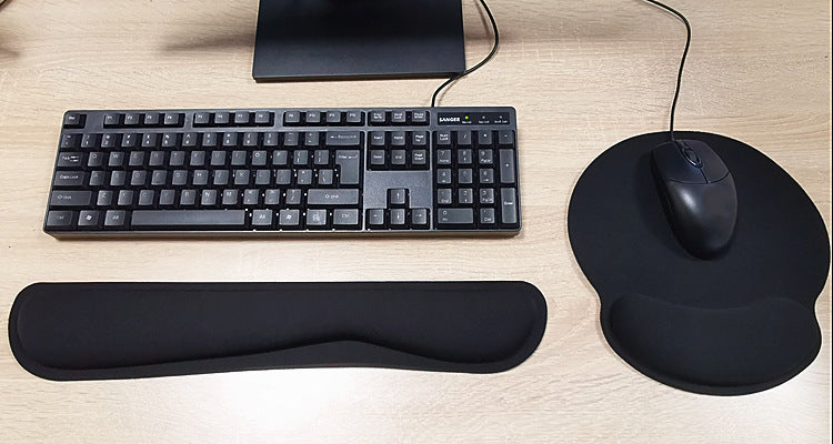 Tapis de souris de bureau avec repose-poignet clavier sans fil en mousse à mémoire de forme