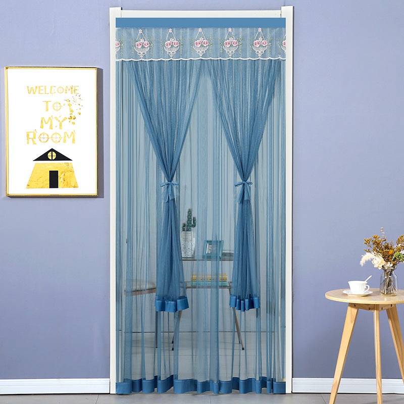 Tissu de rideau résistant aux moustiques sans punch Mesh Rideaux Chambre Dentelle Partition Four Seasons