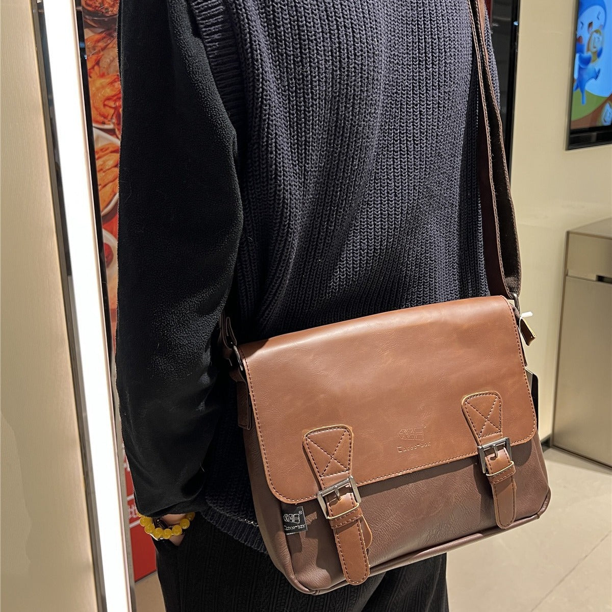 Sac de Messenger de Mode Retro Homme Japonais et Coréen Casual