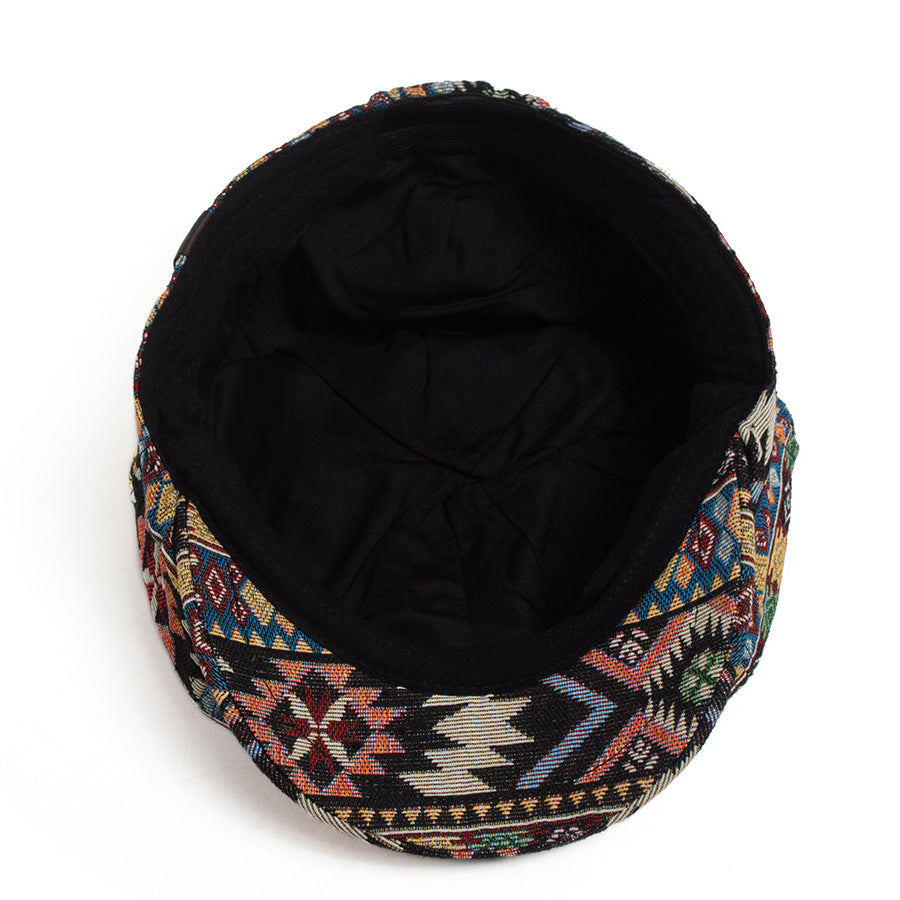 Chapeau octagonal de style ethnique bohème