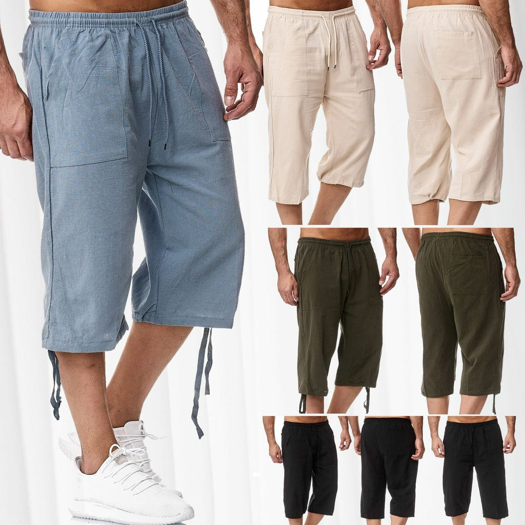 Pantalon de sport casual de coton et de coton d'été Linge de maison croped Casual P