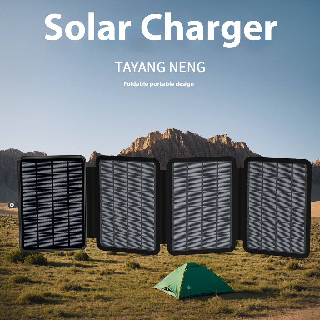 Chargeur d'urgence de charge solaire pliant