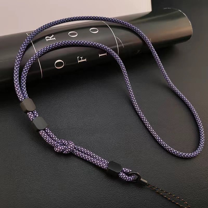 Long Minimalist Double-usage amovible téléphone réglable Lanyard