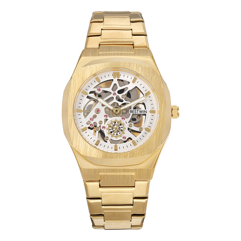 Fashion Alliage Montres Hommes BESTWIN Fermoir papillon creux