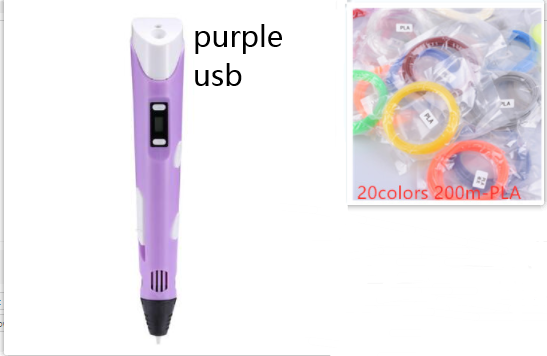 Stylo d'impression 3D Stylo 3D de deux générations graffiti 3D brosse stéréoscopique enfants puzzle pai