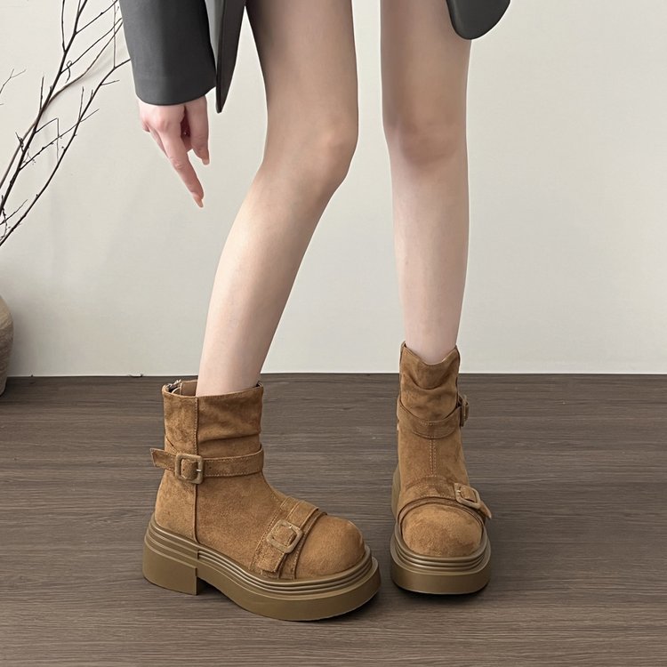 La plate-forme pour femmes haussement British Style Martin Bottes