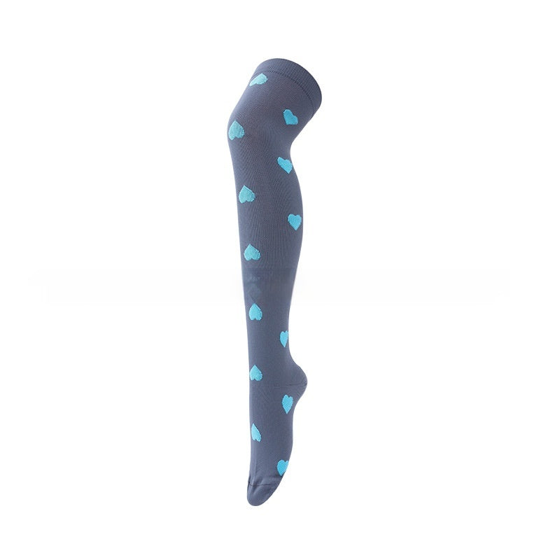 Chaussettes de sport élastique de plein air à vélo longue compression