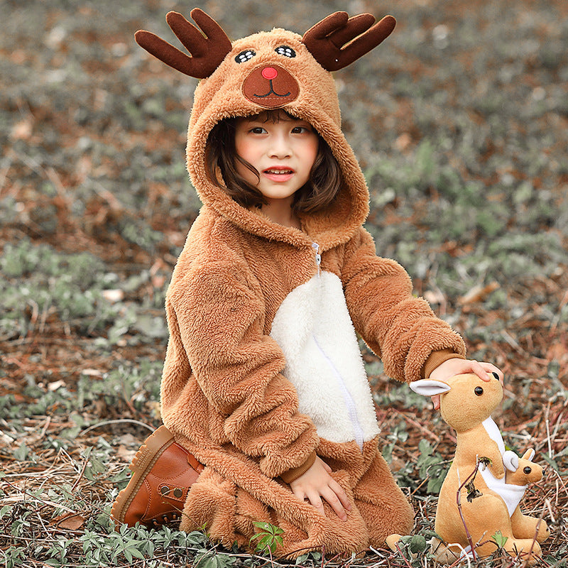 Fashion pour enfants Animal simple Noël renne Elk Jouer parent-enfant Outfit