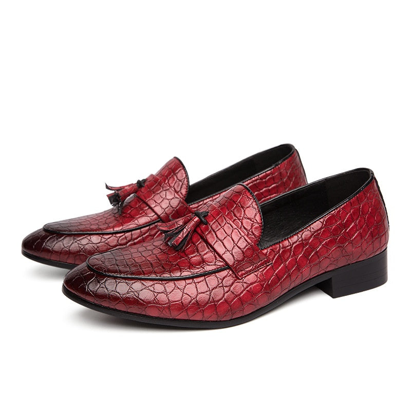 Chaussures en cuir pointu pointu pour hommes