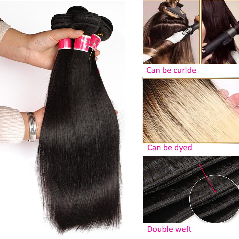 Véritables Perruques de cheveux humains inversées et couleur naturelle