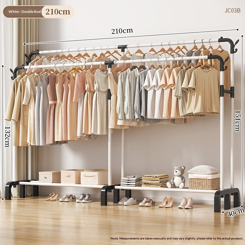 Séchage Rack Etage Chambre Chambre à coucher Hanger Intérieur Balcon Ménage Simple Vêtements Rack Plus Th