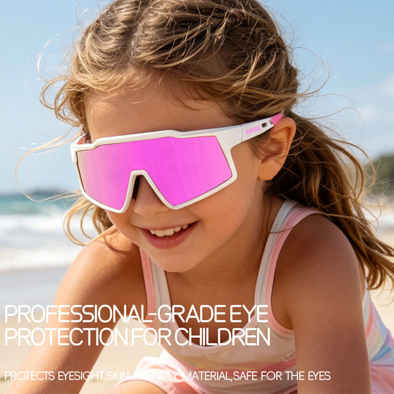 Lunettes de vélo polarisé pour enfants pour adolescents Sports de plein air et plein air