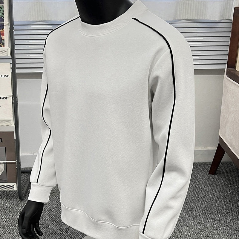 Casual Minimalist style coréen Loose-fitting Col d'équipage Top