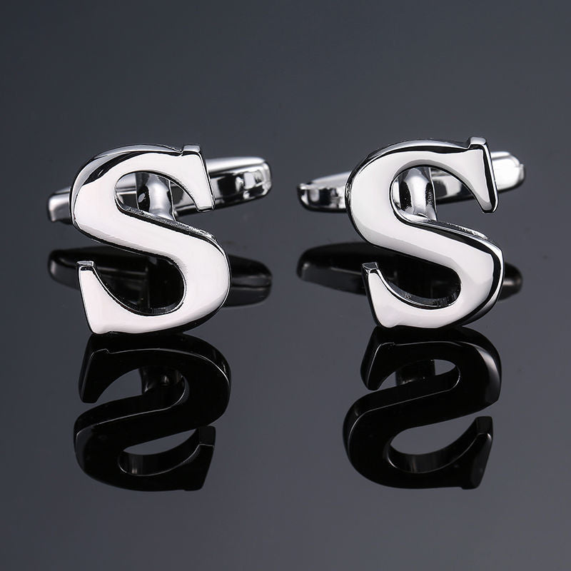 Men's French Anglais Letter Cufflinks