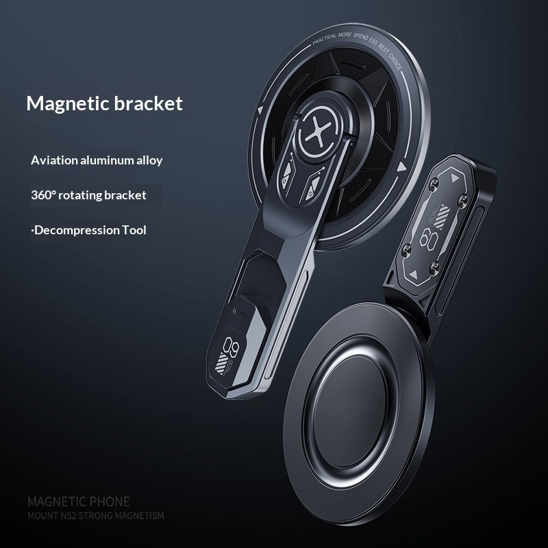 Magnetic, playable, anti-stress, foldable metal stand