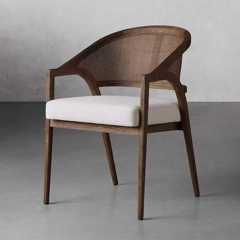 Solid Wood Rattan Woven Guesthouse Hotel Rattan Chaise
