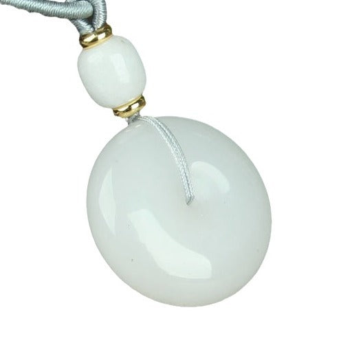 Xinjiang Platinum Silk Jade Pendentif Jade blanc naturel Safe Buckle Bamboo Section No-good