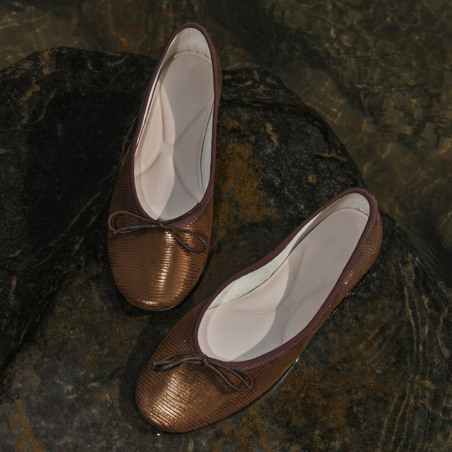 Chaussures plates polyvalentes pour femmes à nœuds d'eau