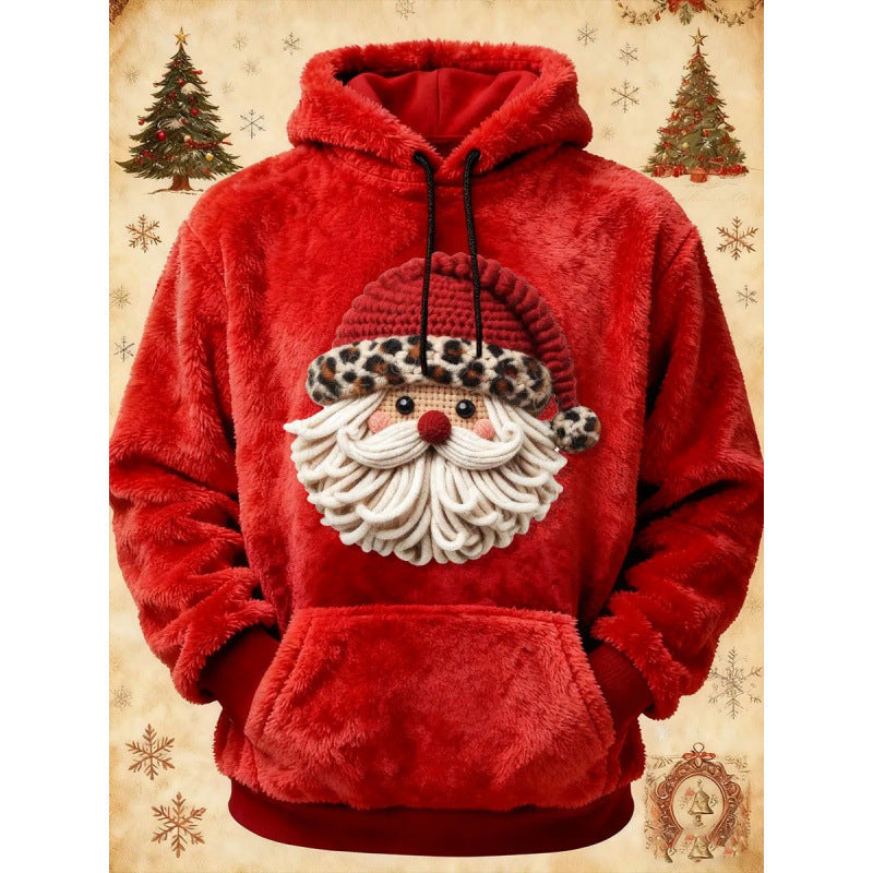 Sweatshirt à capuche à capuche de Noël imprimé numérique 3D