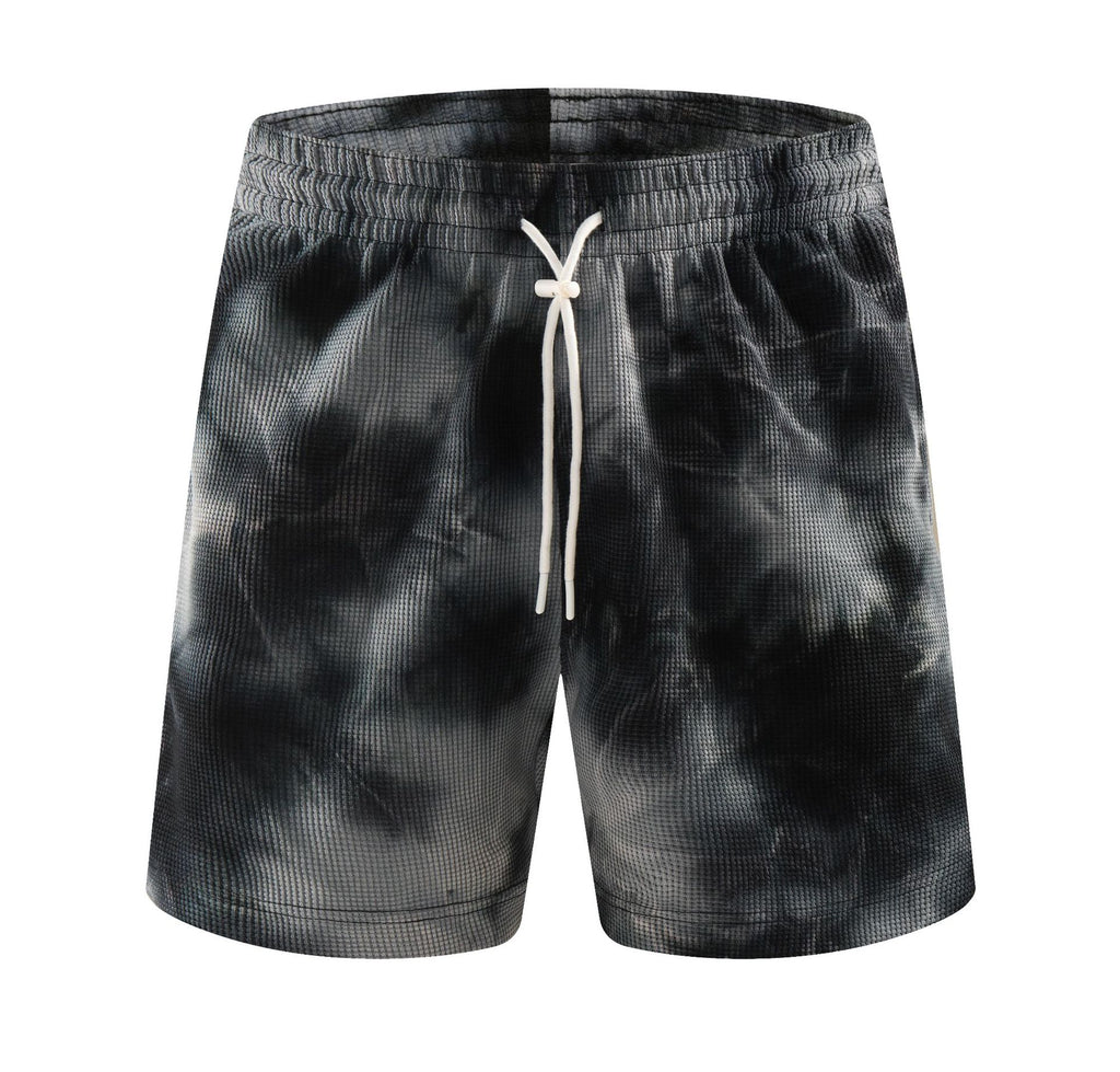 Tie-dye Waffle-Weave American-Style Hommes Short de course