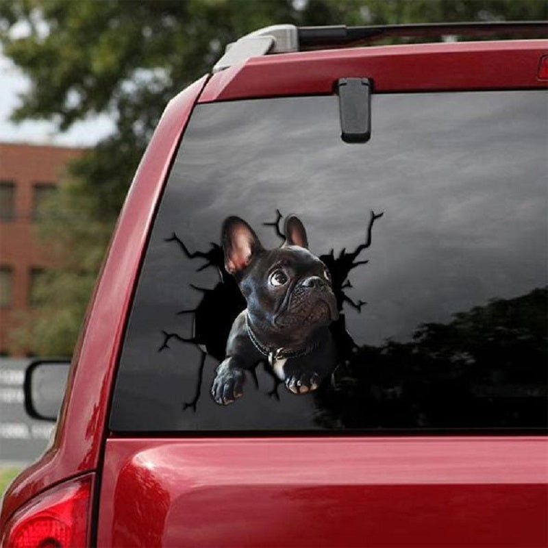 Mur animal Toutes sortes de Puppy Creative Trou de voiture cassé stickers électrostatique fenêtre