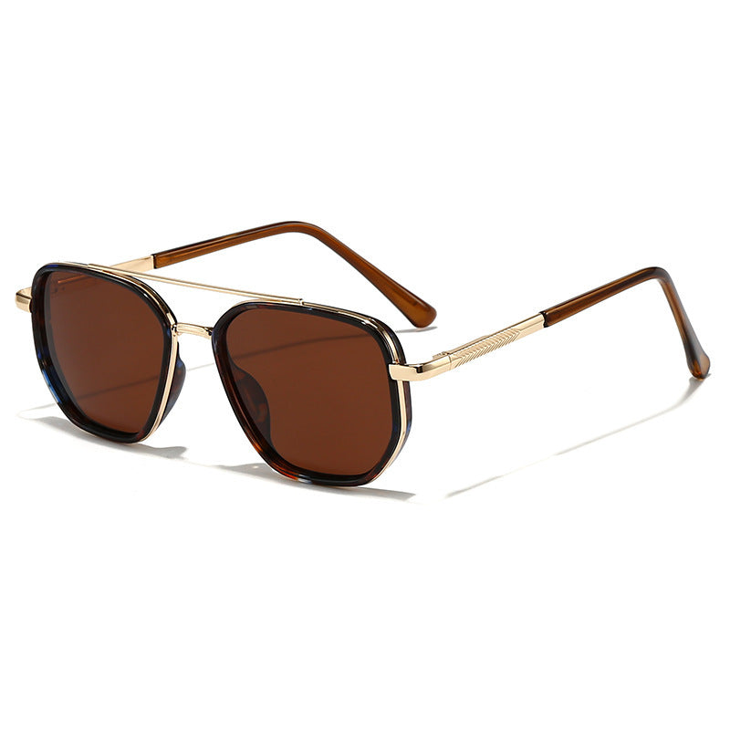 Lunettes de soleil en métal de style Chanel pour hommes