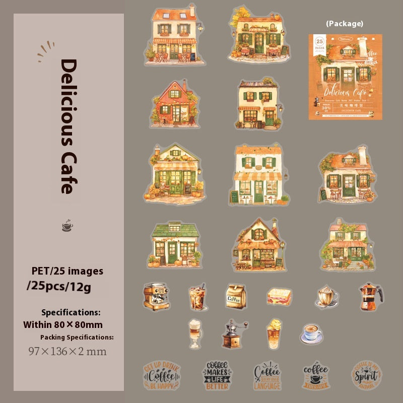 Encounter Cafe Série Sticker Hand Account Package