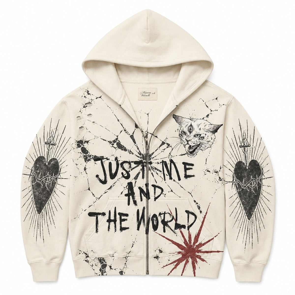 Inkjet imprimé en 3D Floral unisexe casual Hoodie