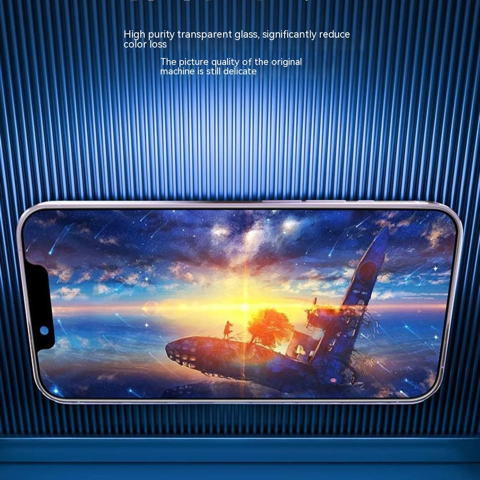Film trempé Second Sticker Téléphone mobile Film Suppression de poussière Entrepôt Film trempé Tir