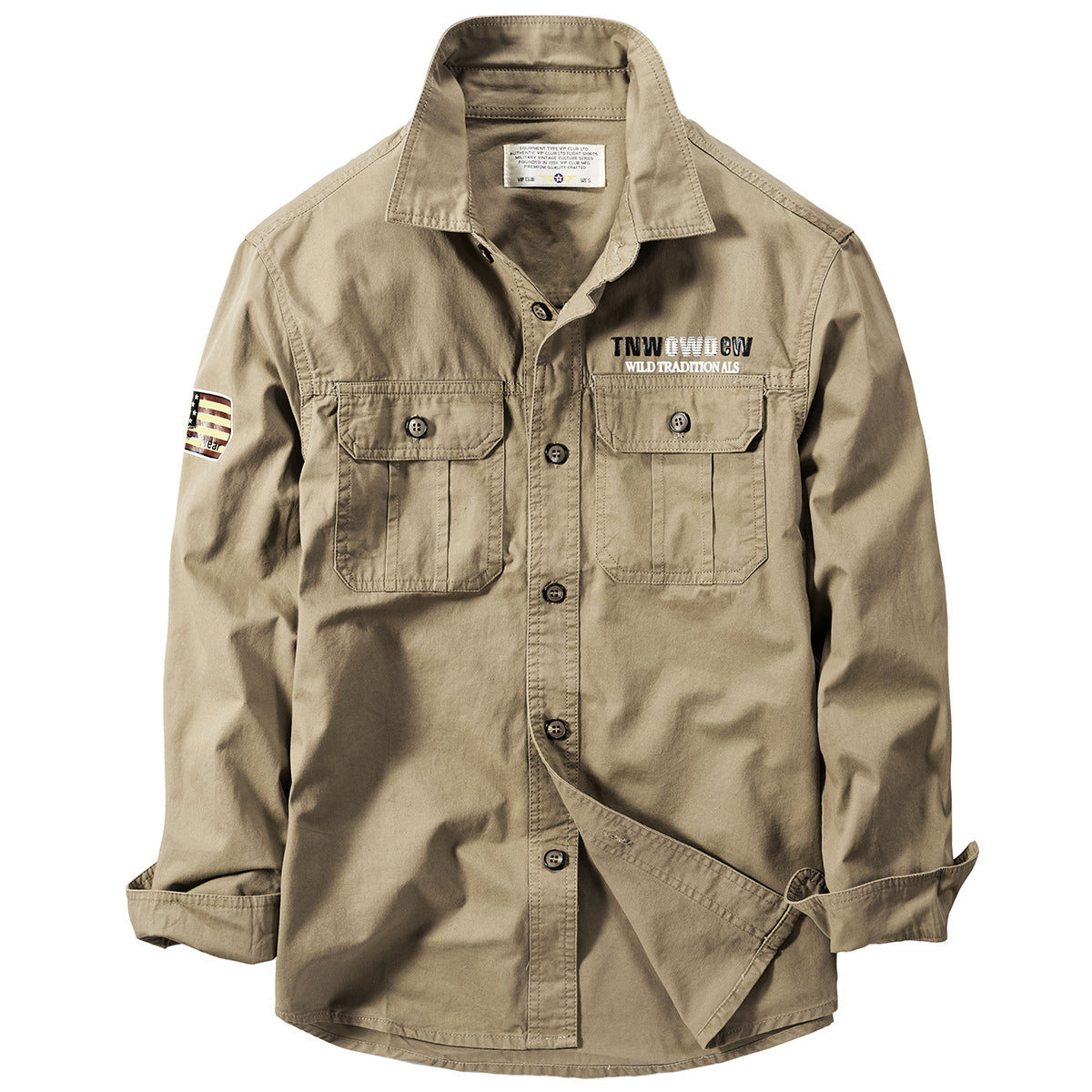 Haut de chemise à manches longues rétro mode homme