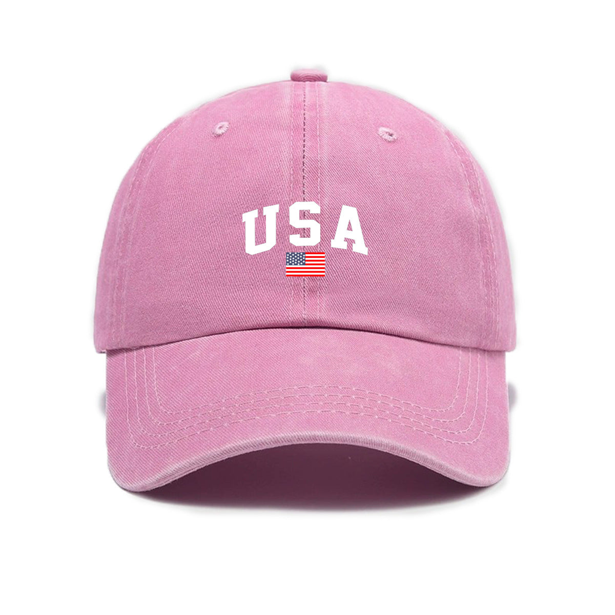 Imprimé lettre Lavé et décontraction Soft-crown Vintage Casquette de baseball