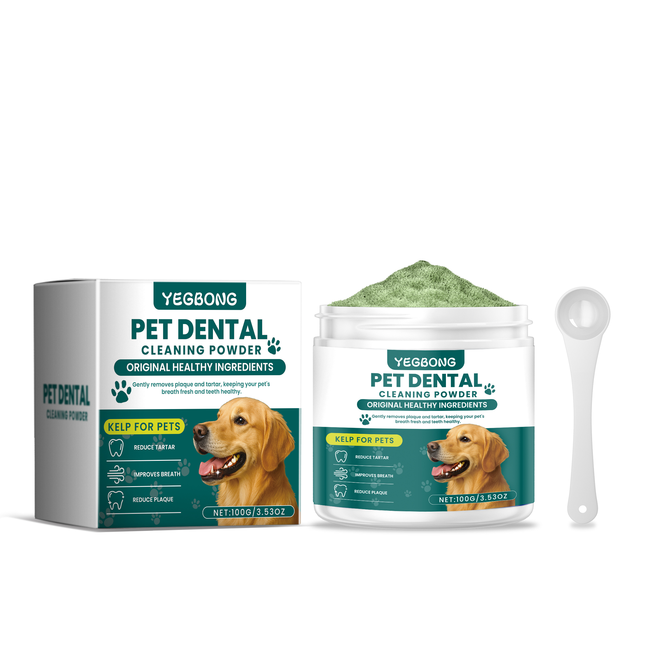 Poudre de nettoyage de dents de chien