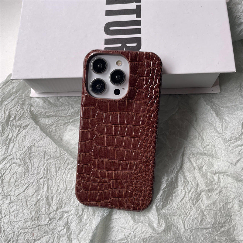 Solid color retro phone case