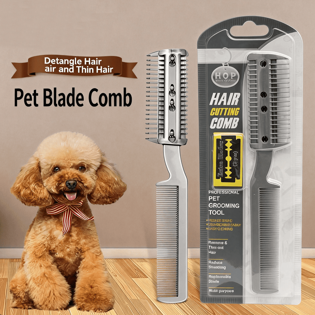 Peigne de coupe de cheveux pour animaux de compagnie avec lames remplaçables