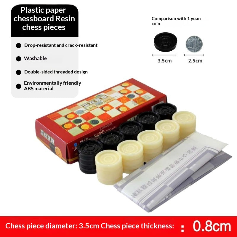 100 Square Magnetic Chess Set Foldable Board - Black and White Portable Travel Game fo
