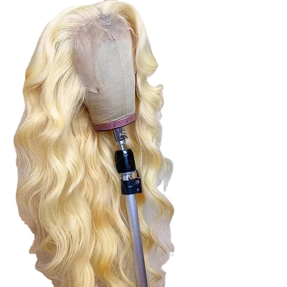 Dentelle avant Long Fiber Wig Light Gold Big Wave