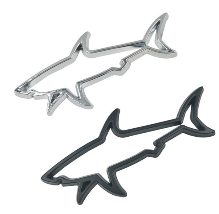 Label décoratif en métal de requin creux personnalisé