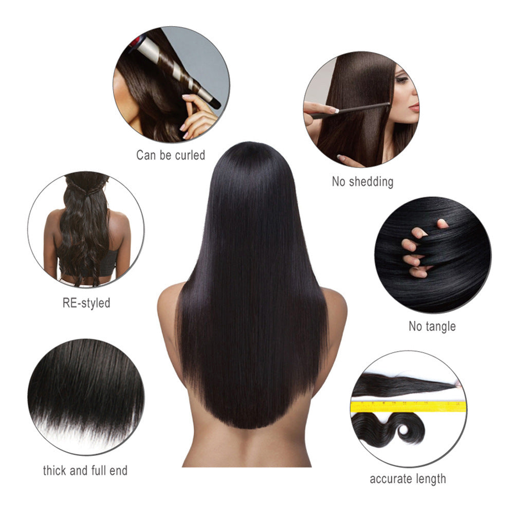Deep Wave Dentelle Perruque avant Cheveux humains