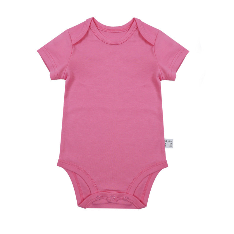 Romper Vêtements nouveau-nés 0-1 ans vieux costume de saut en couleur solide Homme et femme bébé Onesie
