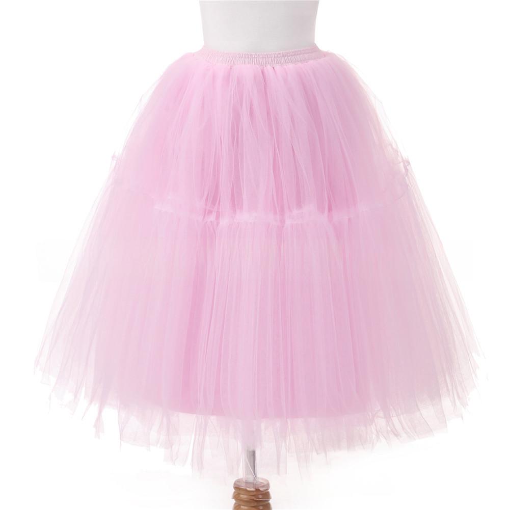 Jupe européenne et américaine à 6 couches Tulle plissée