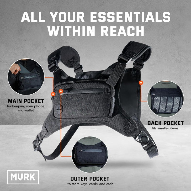 Entraînement multifonctionnel pour hommes Tactics de sport Outdoor Chest Bag