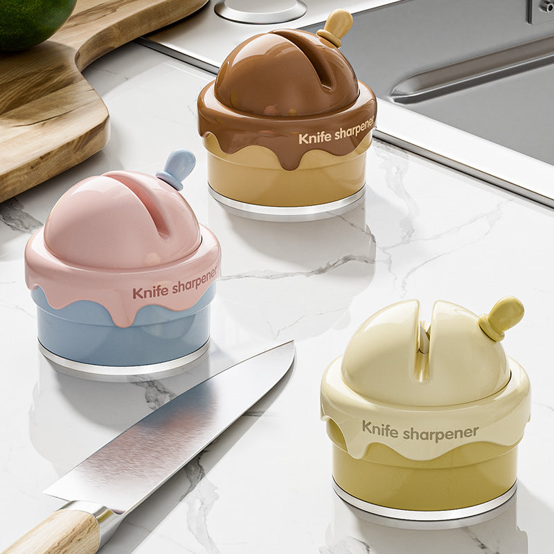 Aiguisseur de couteau en forme de crème glacée pour cuisine maison
