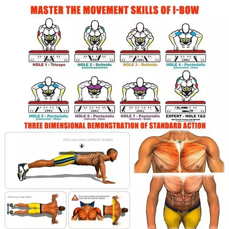 28 en 1 Push Up Rack Board System Fitness Workout Train Home Gym Exercise Stands