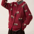 Design rétro-style Forward Floral Knit Cardigan