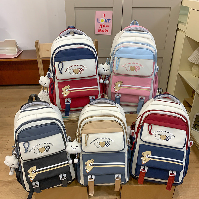 Étudiante Portable Burden Alléviation collège lycée fille grande capacité sac à dos