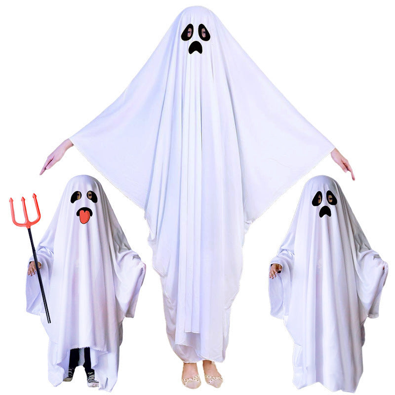 Costume blanc de fête d'Halloween Ghost Cloak Robe