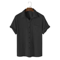 T-shirt homme simple à couleur solide avec waffle-weave