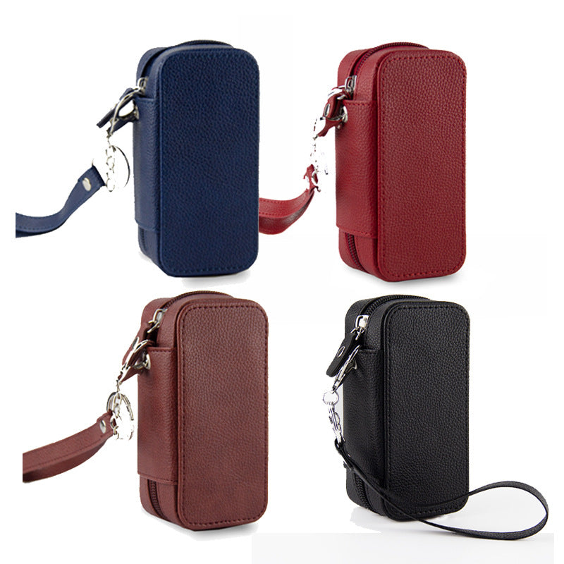 Sac de rangement avec couverture en cuir motif Lychee
